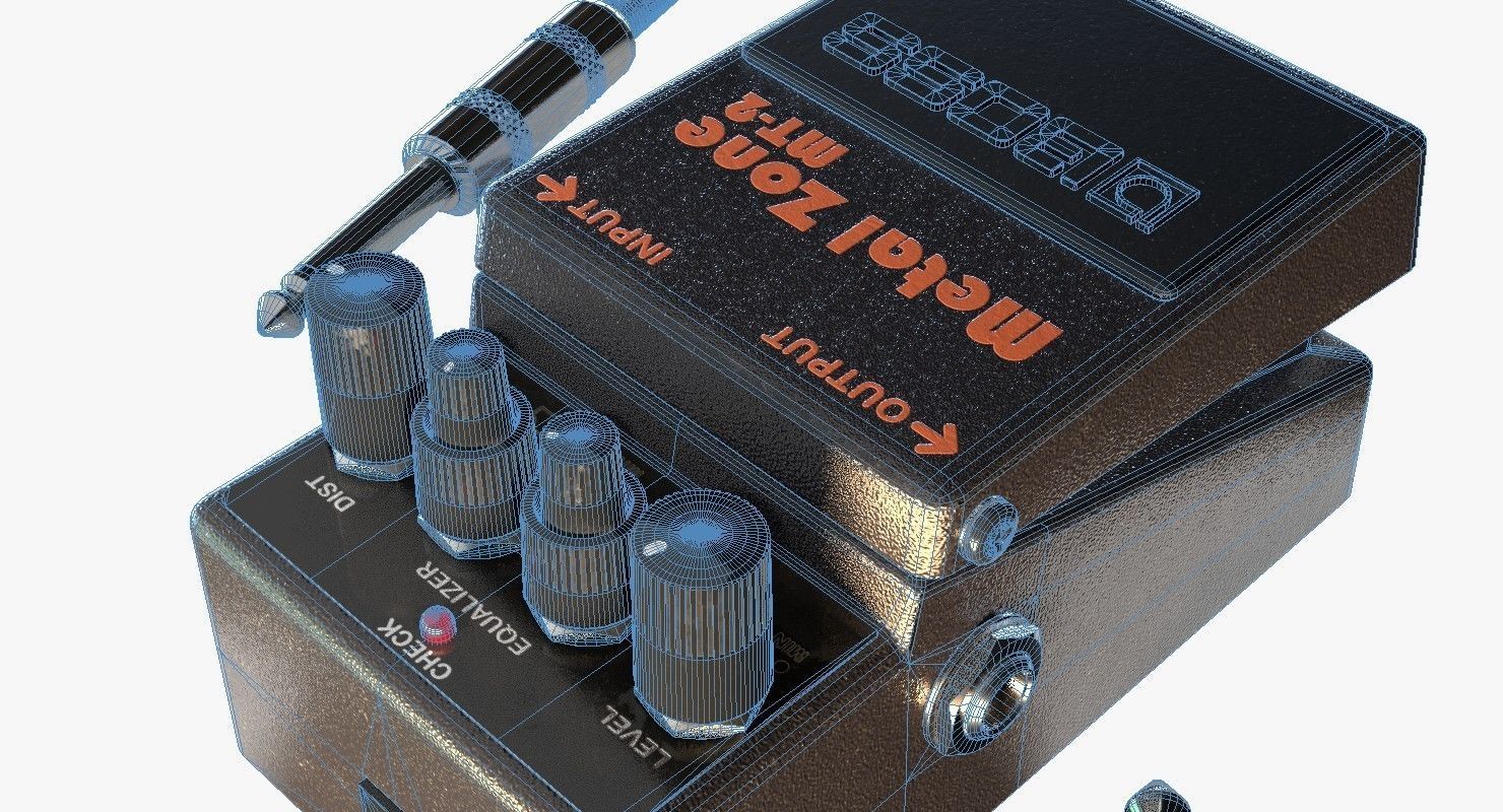 Guitar pedal Boss Metal Zone MT-2 3D model_9