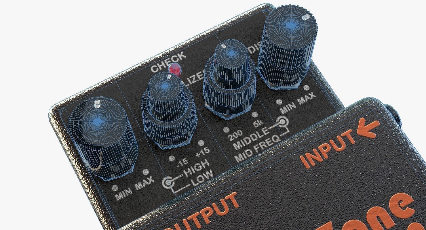 Guitar pedal Boss Metal Zone MT-2 3D model_6