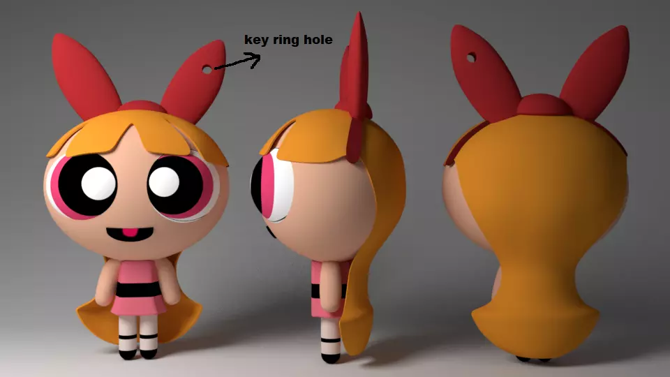 blossom keychain model for 3d print 3D print model_0