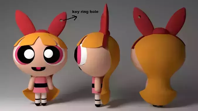 blossom keychain model for 3d print 3D print model
