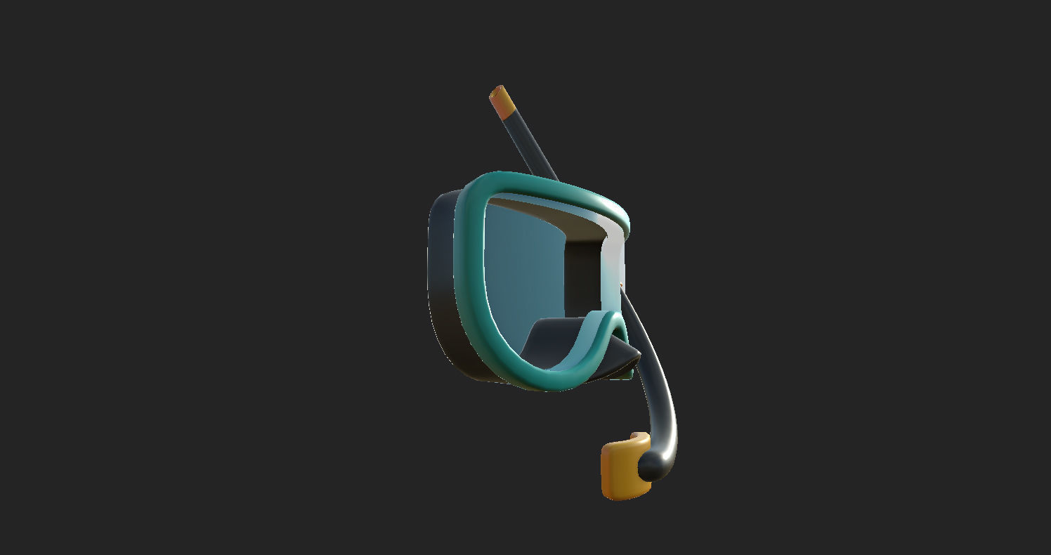 Diving Mask  3D model_16