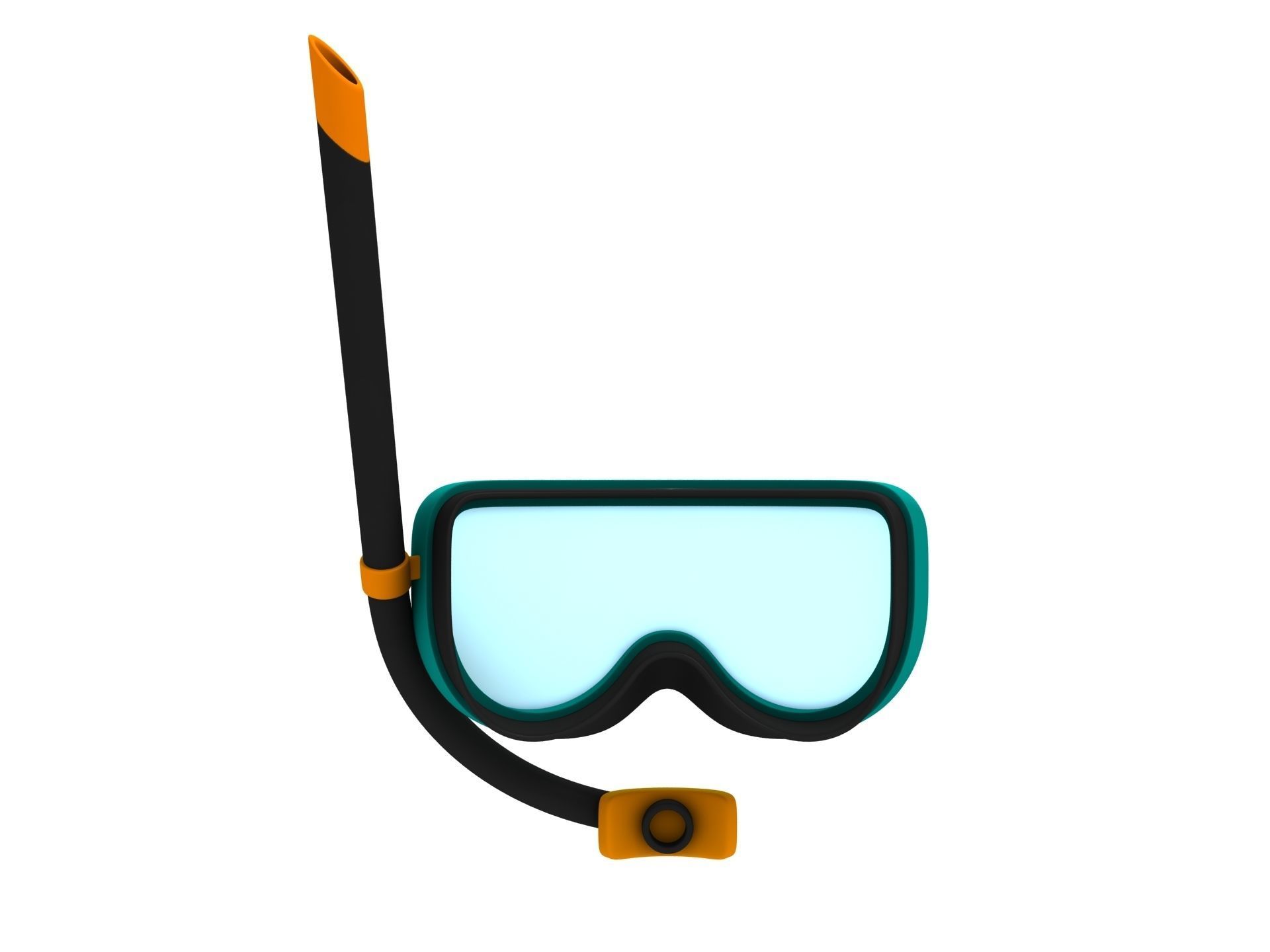 Diving Mask  3D model_3