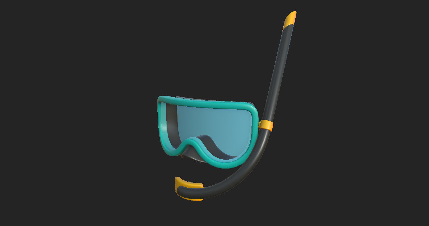 Diving Mask  3D model_11