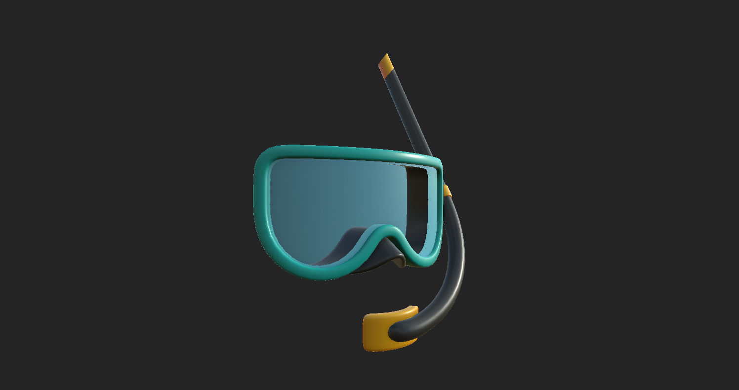 Diving Mask  3D model_15
