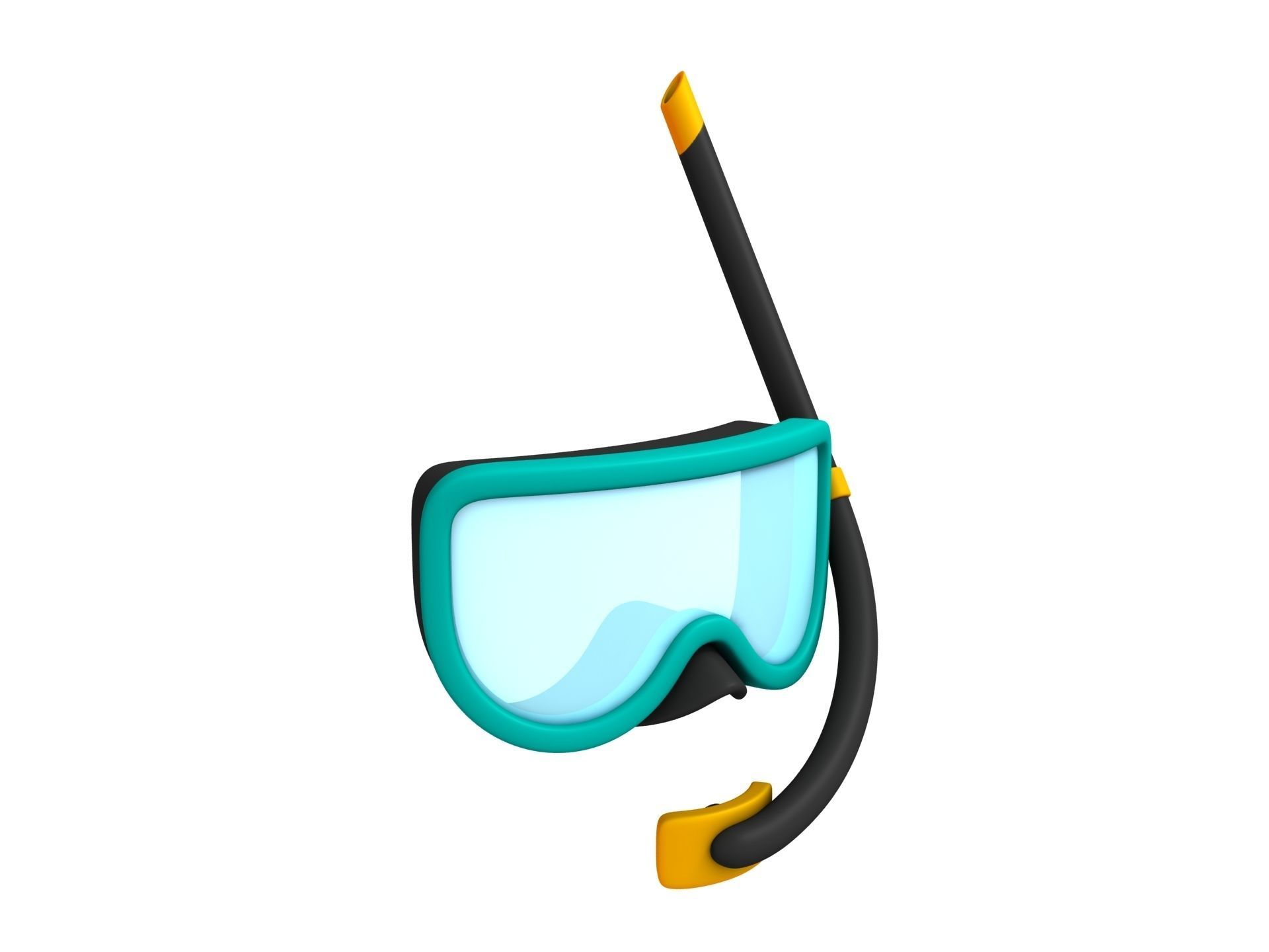 Diving Mask  3D model_6