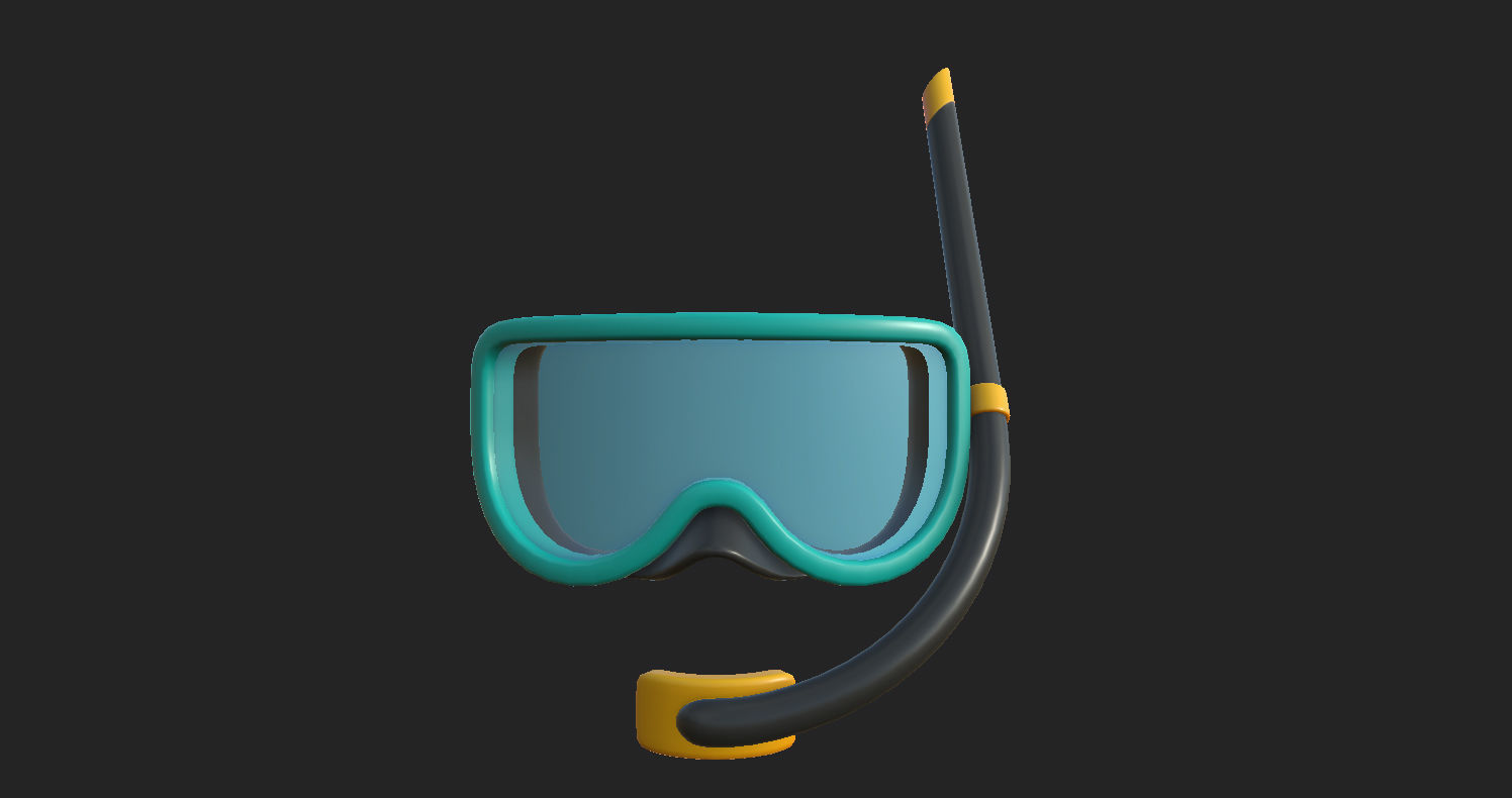 Diving Mask  3D model_14