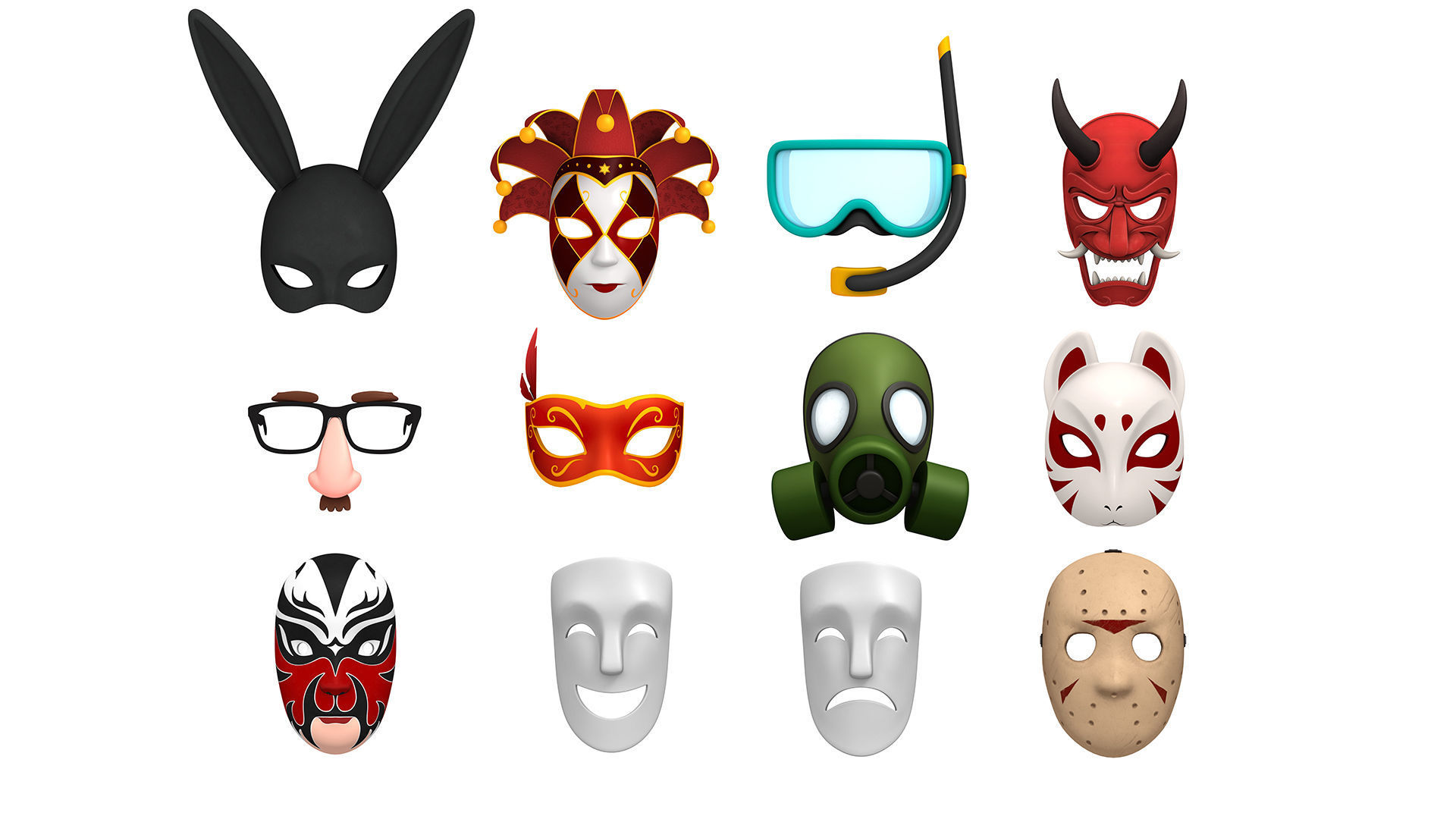 Mask Pack  3D model_1