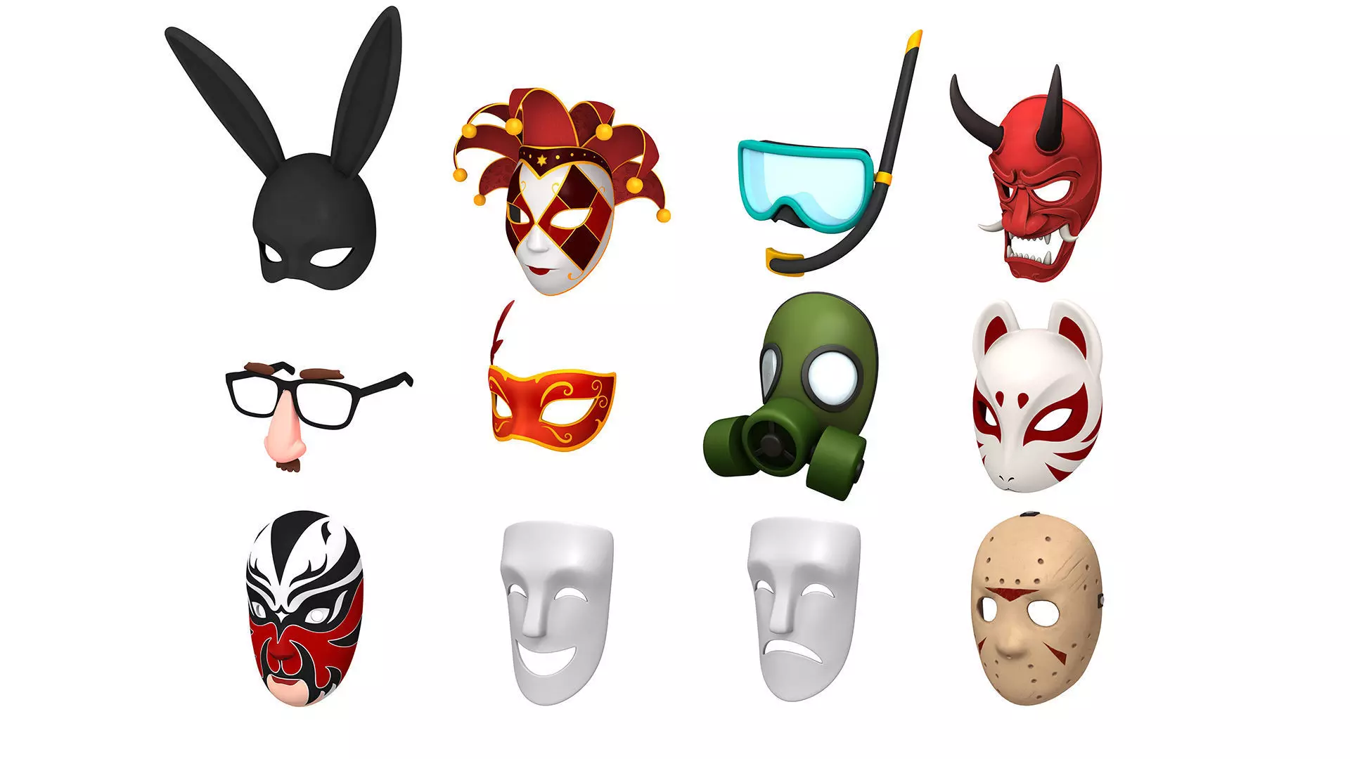 Mask Pack  3D model_0