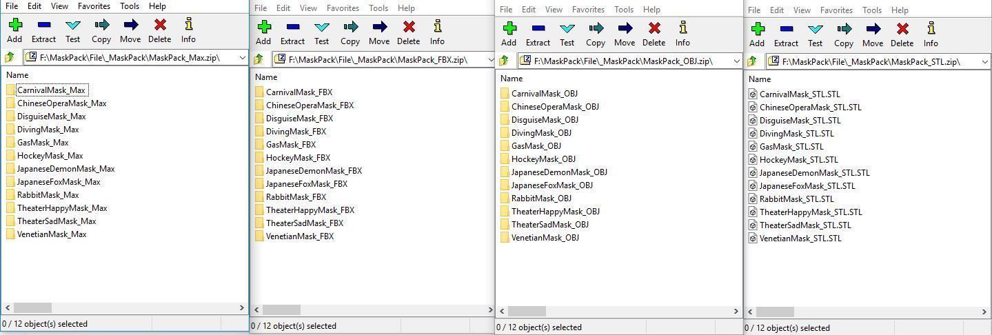 Mask Pack  3D model_35
