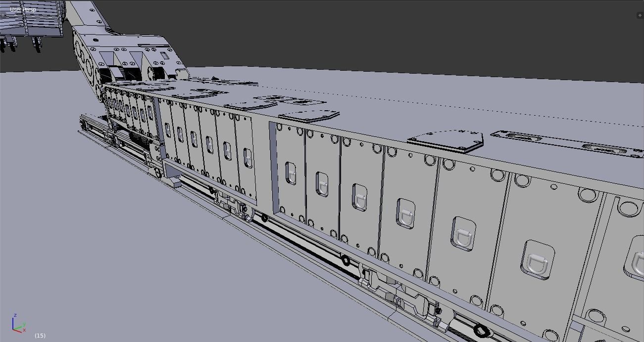 Longwall Mining Coal Shearer Loader 3D model_25