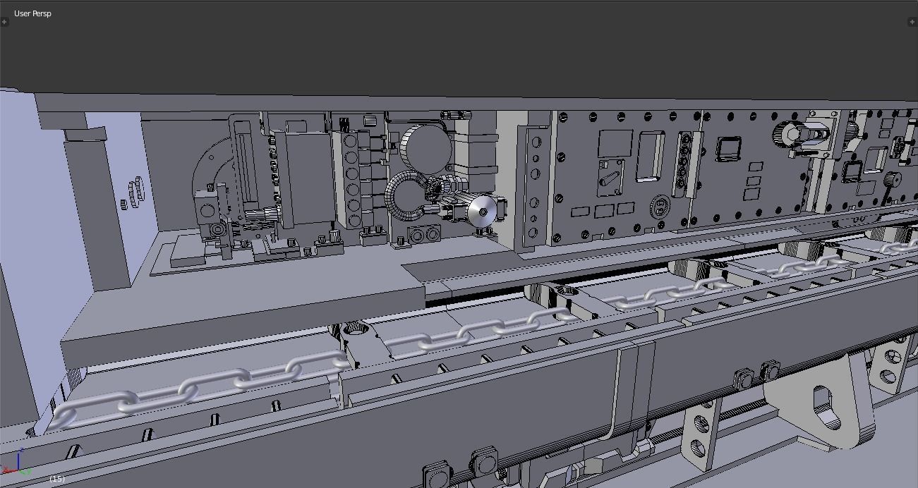 Longwall Mining Coal Shearer Loader 3D model_22