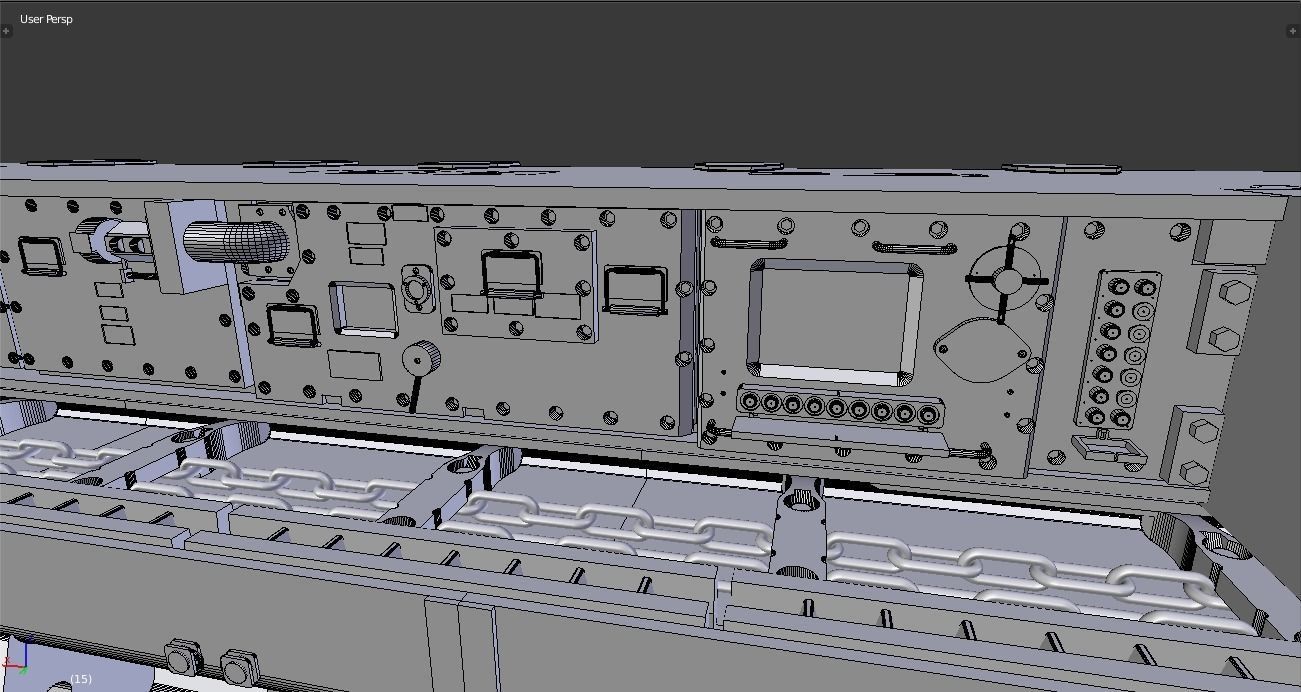 Longwall Mining Coal Shearer Loader 3D model_20