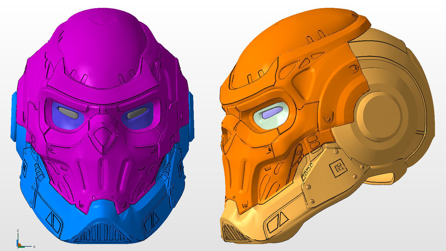 spider man taskmaster helmet 3D print model_1