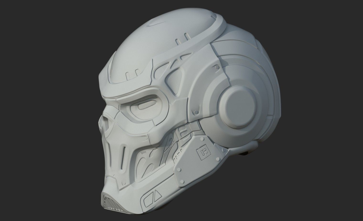 spider man taskmaster helmet 3D print model_4