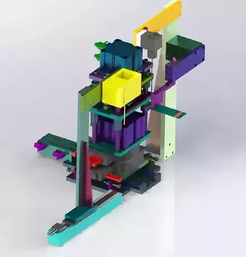 Ccd stamping mechanism Low-poly 3D model