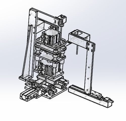 Ccd stamping mechanism Low-poly 3D model_7
