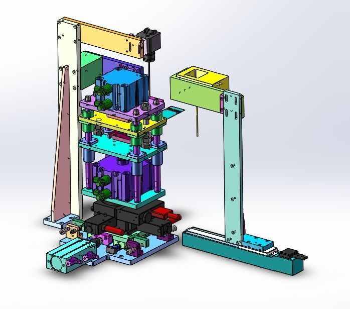 Ccd stamping mechanism Low-poly 3D model_2
