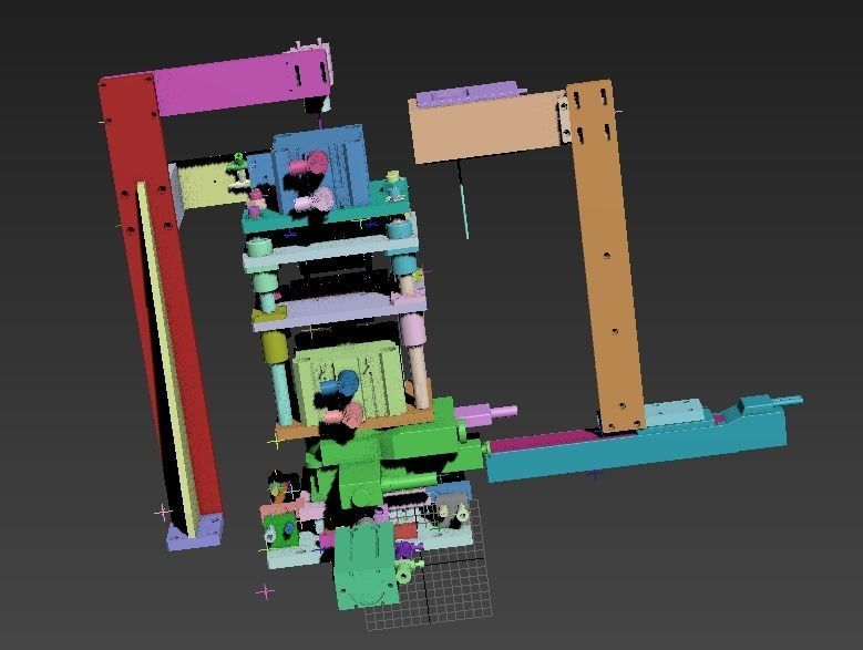 Ccd stamping mechanism Low-poly 3D model_3