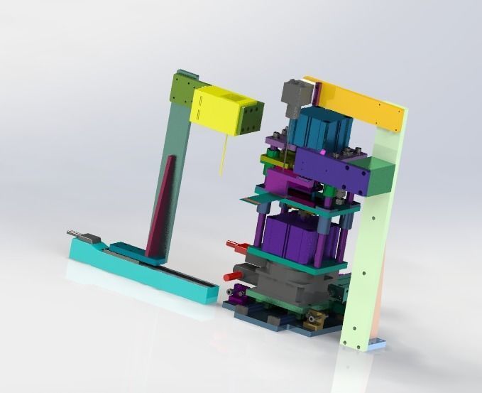 Ccd stamping mechanism Low-poly 3D model_1