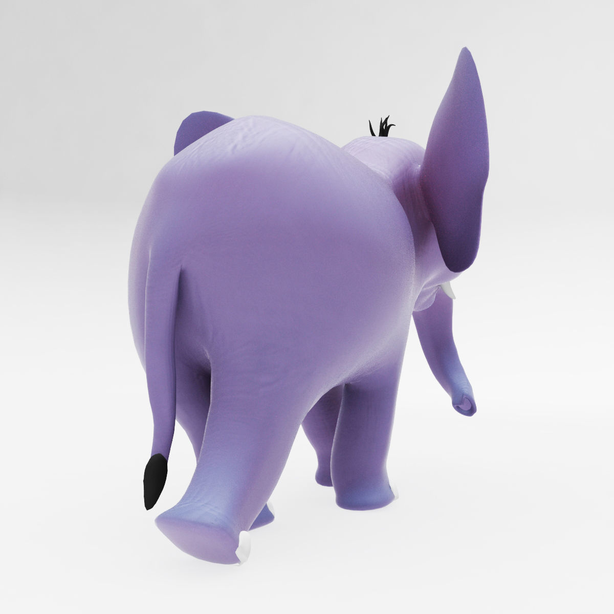 Elephant Low-poly 3D model_3