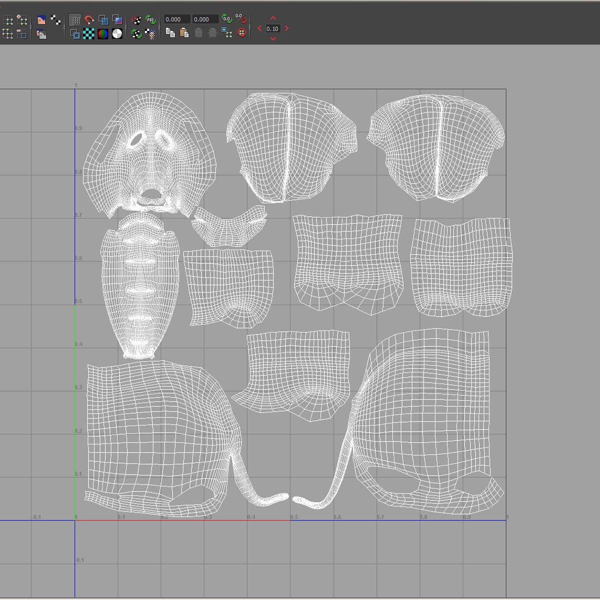 Elephant Low-poly 3D model_4