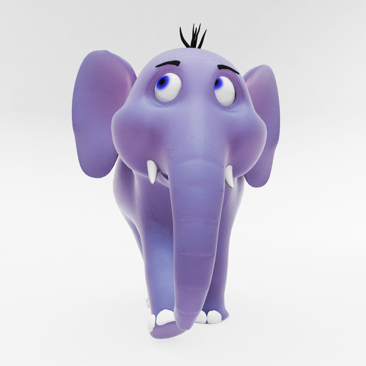 Elephant Low-poly 3D model_2
