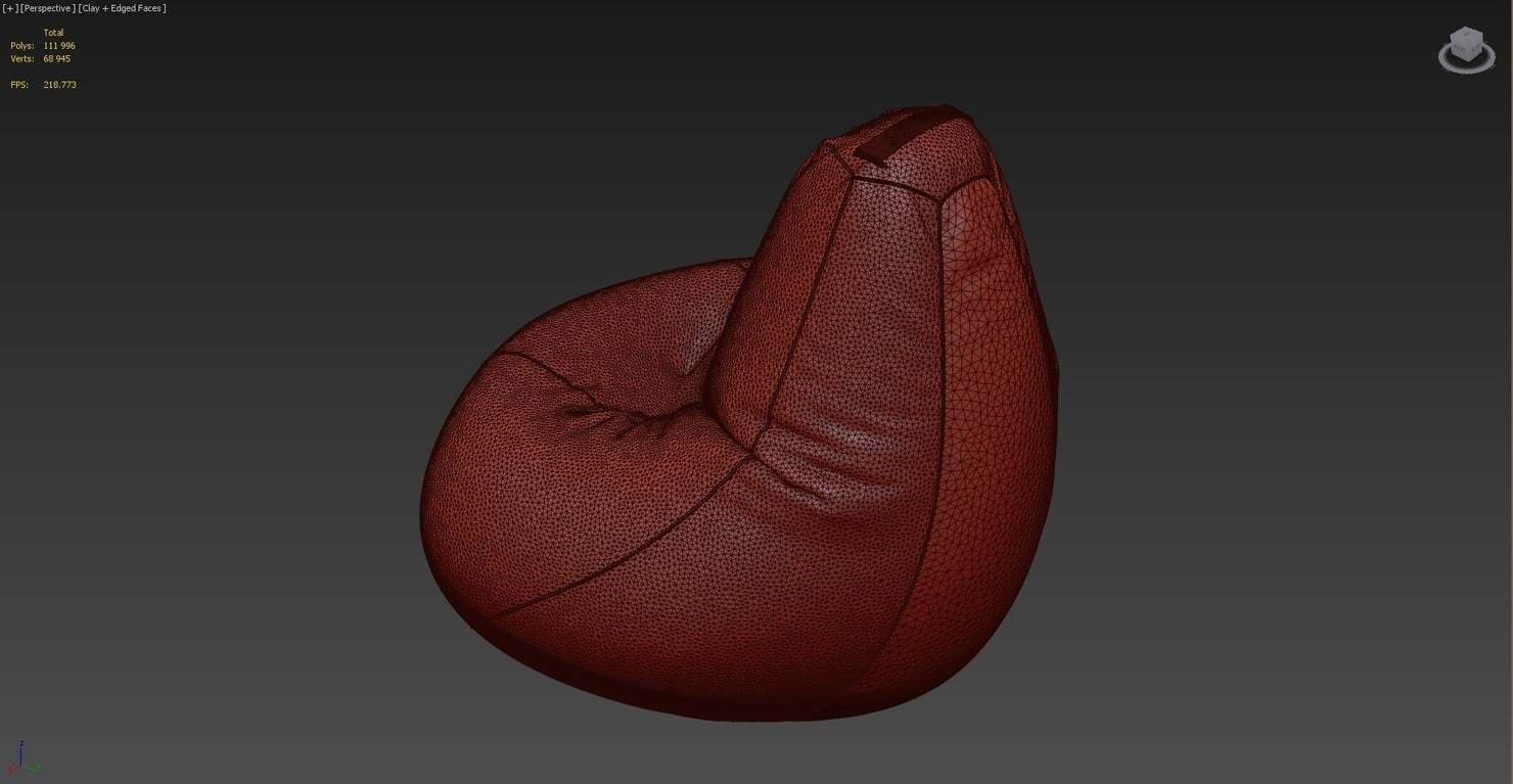 Armchair pear 3D model_6