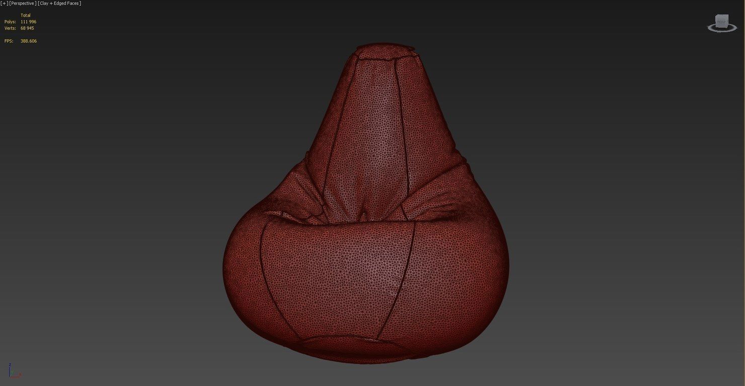 Armchair pear 3D model_5