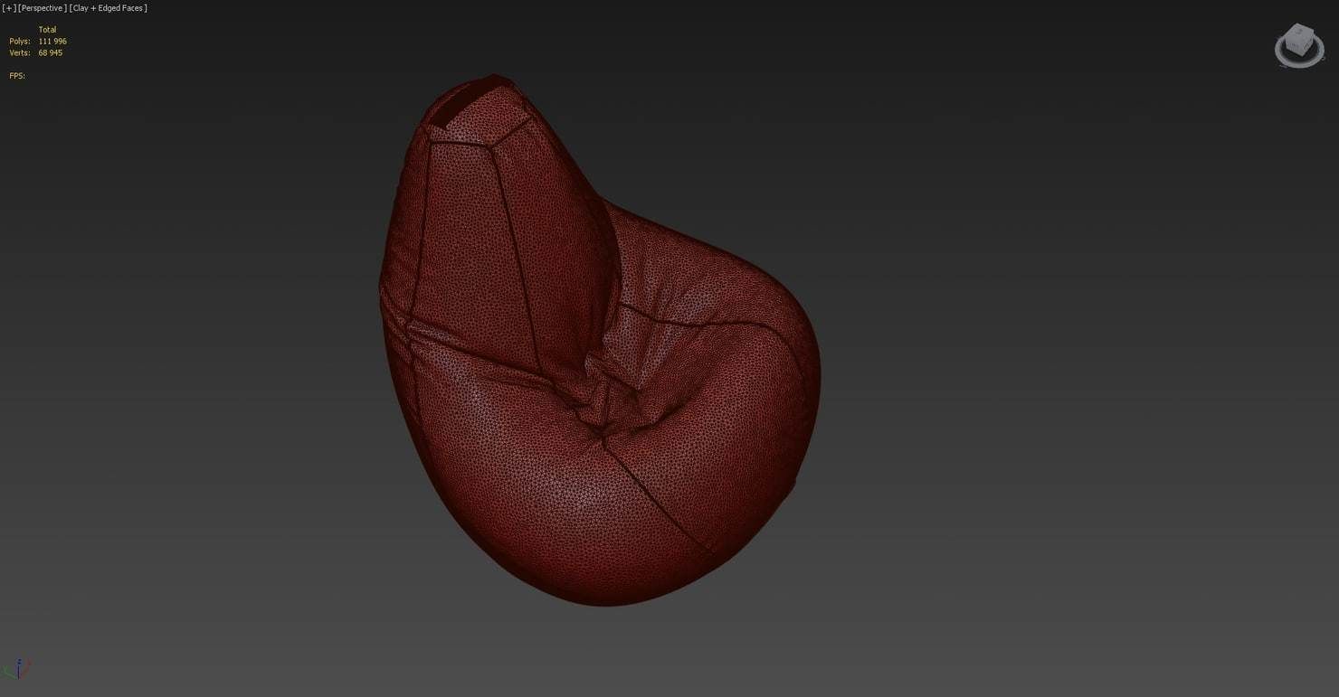 Armchair pear 3D model_4