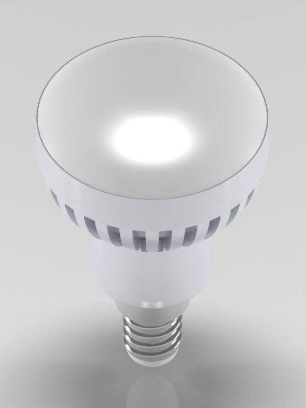 led light bulb 3D model_1
