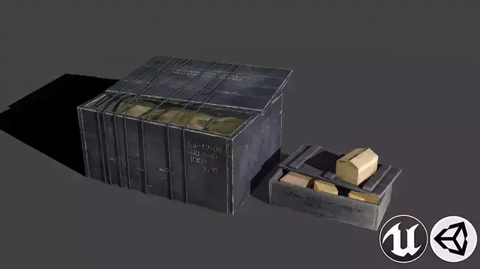 Loot Boxes Low-poly 3D model