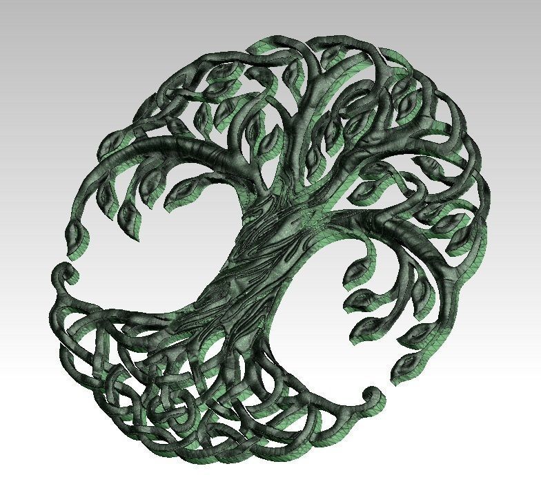 Tree of life pendant 3D print model_2