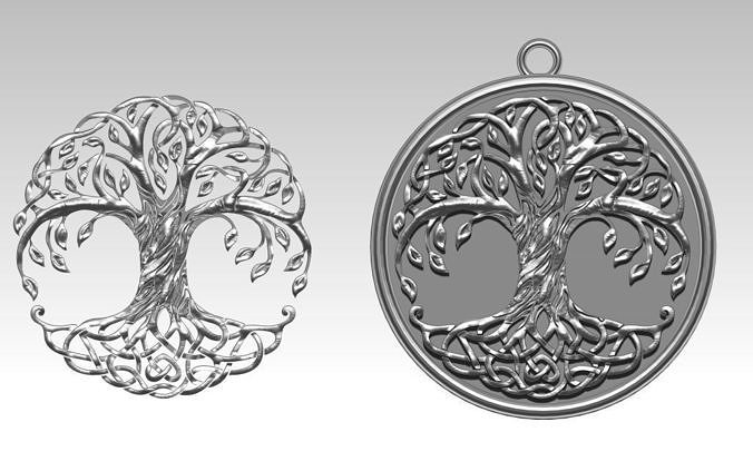 Tree of life pendant 3D print model