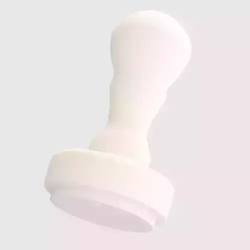 Round Rubber Stamp Low-poly 3D model