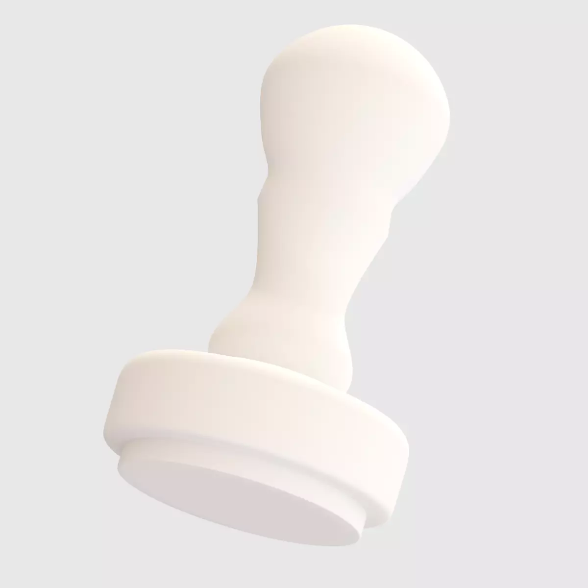 Round Rubber Stamp Low-poly 3D model_0