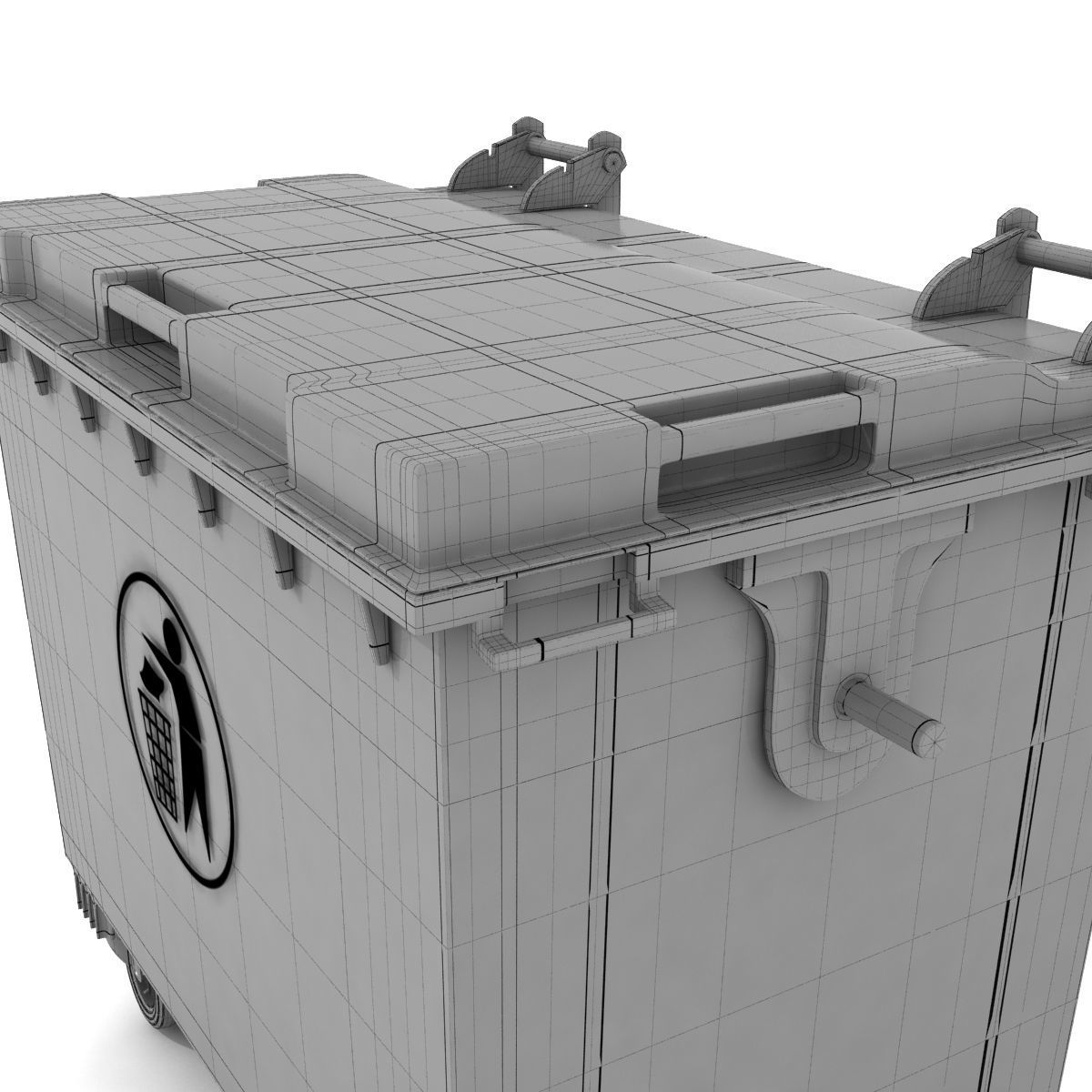 dumpster bin  3D model_5