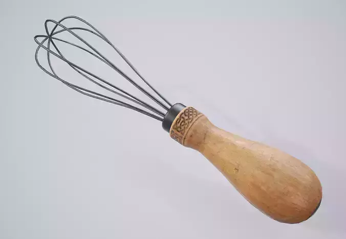 Whisk PBR Game Ready wooden - Low-poly 3D model