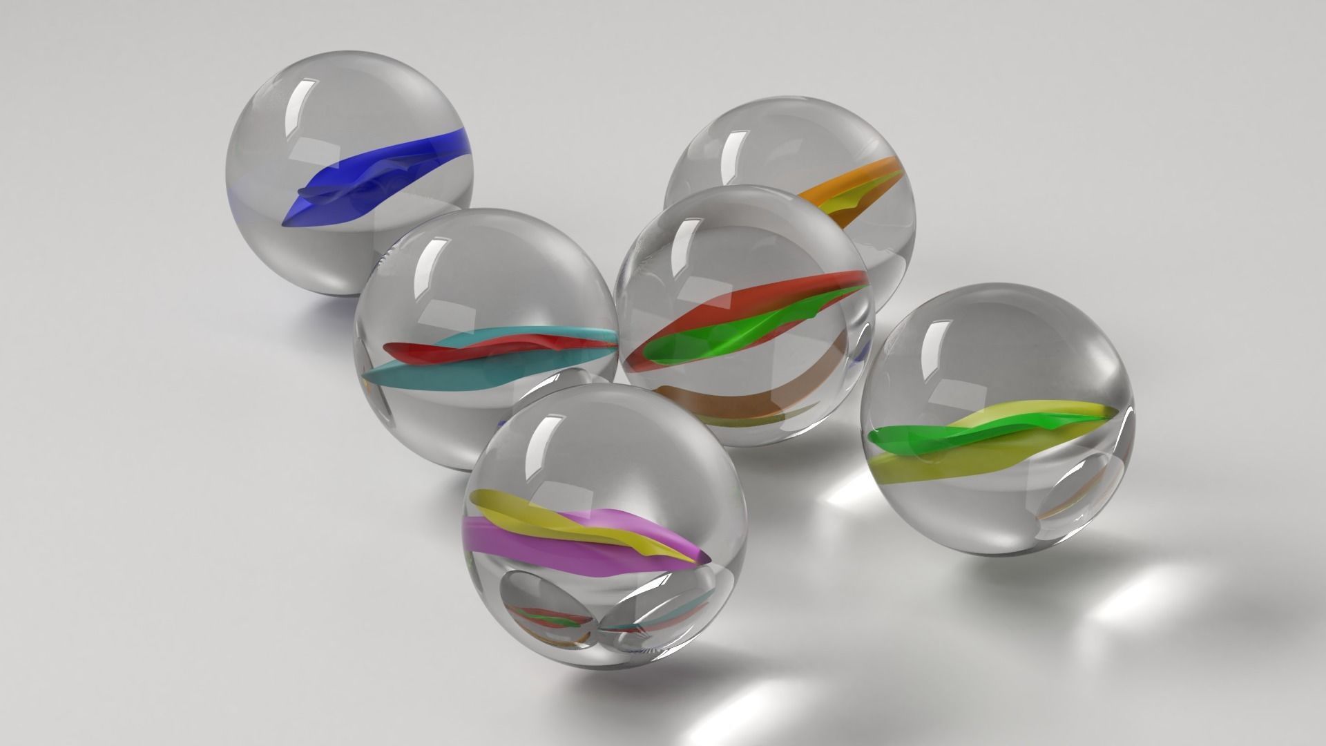 Marbles egg 3D model_2