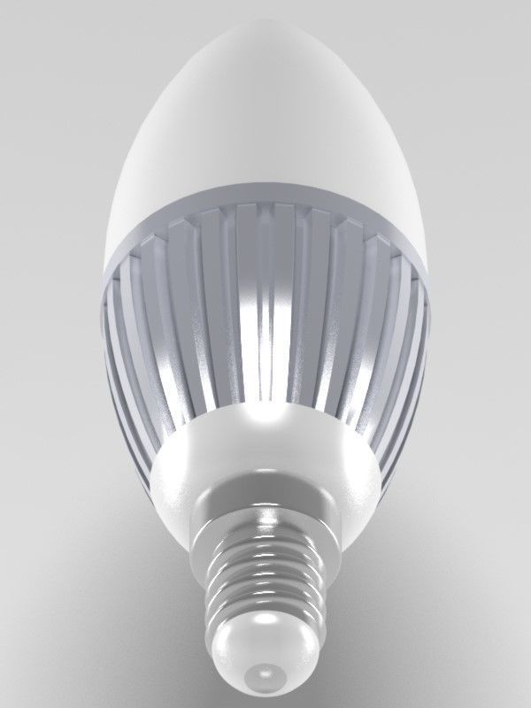 led light bulb 3D model_4