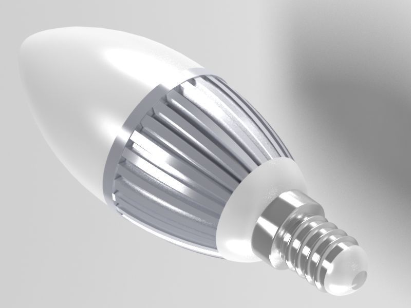 led light bulb 3D model_1
