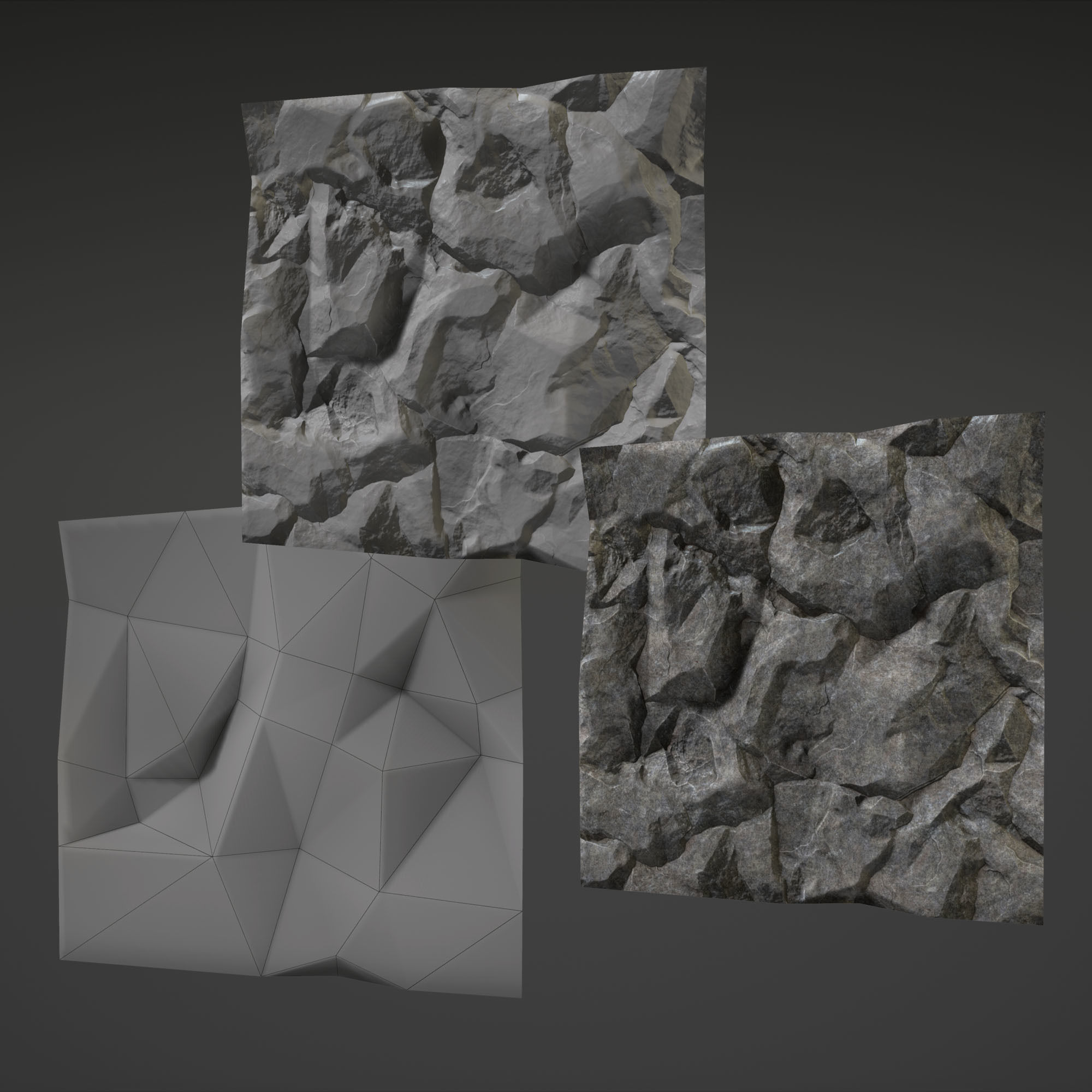 Rocks rock texture Free low-poly 3D model_4