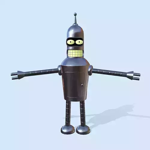 Robot Bender Low-poly 3D model