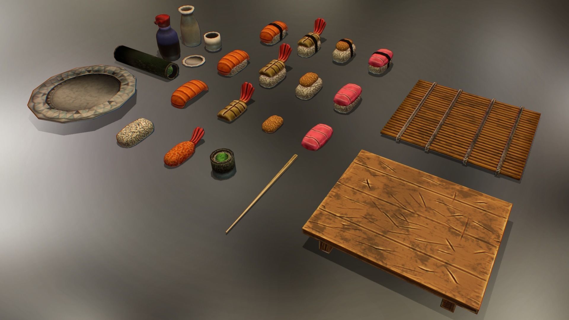 Sushi Pack Low-poly 3D model_3