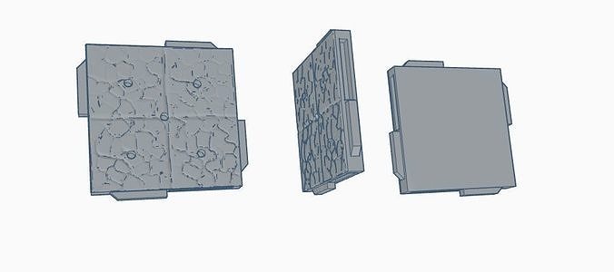 Terra-Play Adventure Tiles - Cobblestone Dungeon Tile B Free 3D print model