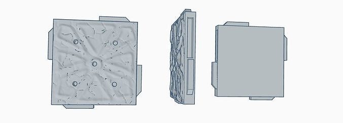 Terra-Play Adventure Tiles - Cobblestone Dungeon Tile C Free 3D print model
