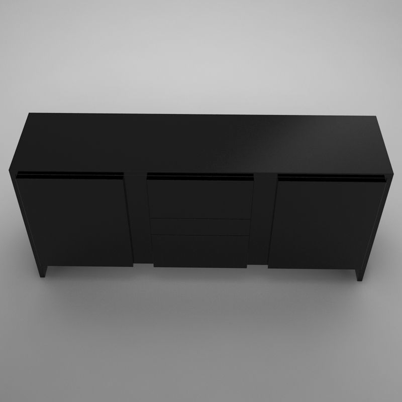 coffe table square Low-poly 3D model_1