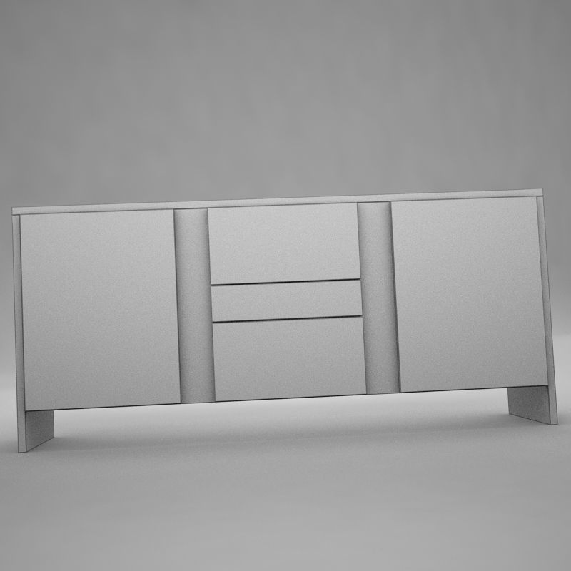 coffe table square Low-poly 3D model_11