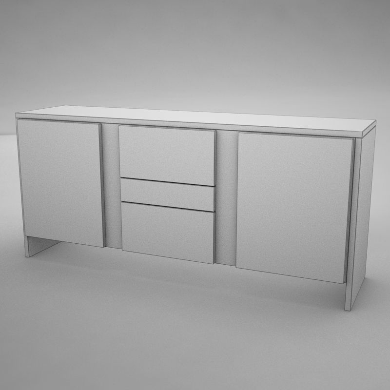 coffe table square Low-poly 3D model_10