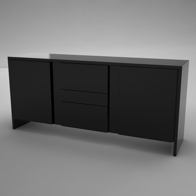 coffe table square Low-poly 3D model_3