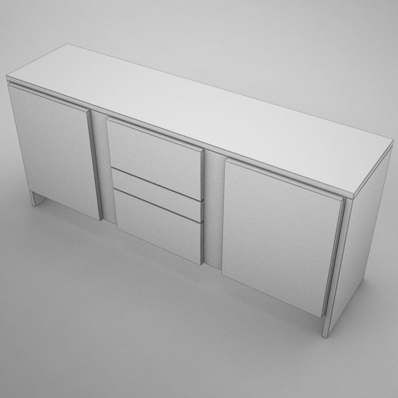 coffe table square Low-poly 3D model_13